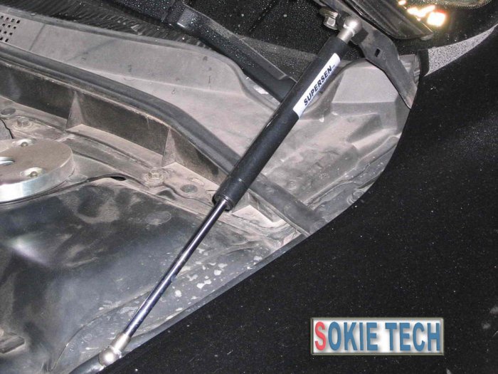 02~07 Mazda 6 Sedan Silver Carbon Fiber Hood Damper g8