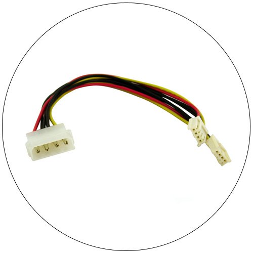 5.25" to 3.5" Power Supply "Y" Adaptor Cable - 6" No. 3600-06