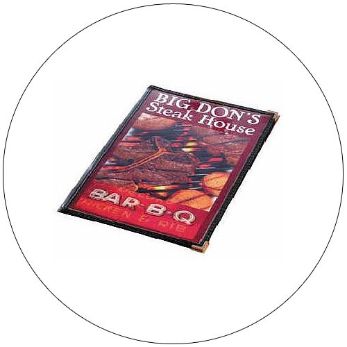 Menu Cover, 8-1/2'' x 14'', Triple Fold, Transparent