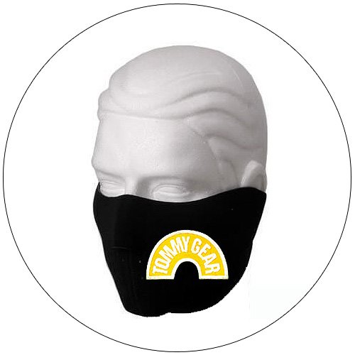 Half Face Ski Mask - "Tommy Gear" Black w/ Yellow Glow-N-Dark - Hiking, Running, Cycling, etc.