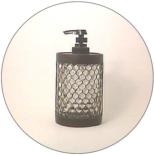 Lotion / Soap Dispenser - Iron Look w/ Glass Design