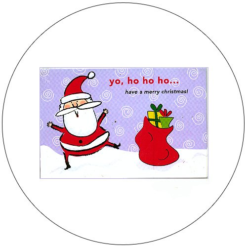 Cute Snow Santa Greeting Postcards: "Yo, Ho Ho Ho" 12 Ct. - No. MGC231CC - mjZOOM