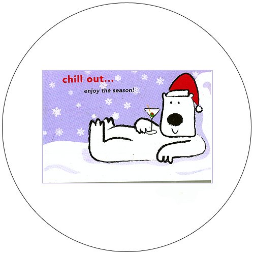 Cute Snow Bear Greeting Postcards: "Chill Out" 12 Ct. - No. MGC234CC - mjZOOM