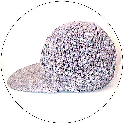 Cotton Knit Hat w/ Brim - Grey