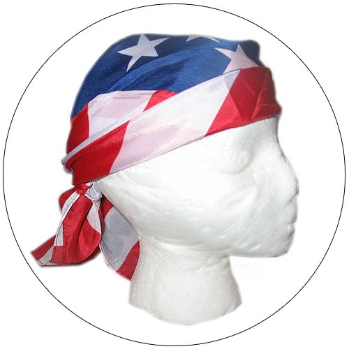 Patriotic USA Silk Dew Rag / Scarf / Headband - Measures 27" x 27"