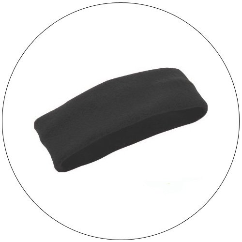 Soft Stretchable Chill Fleece Headband / Earband - Color: Black