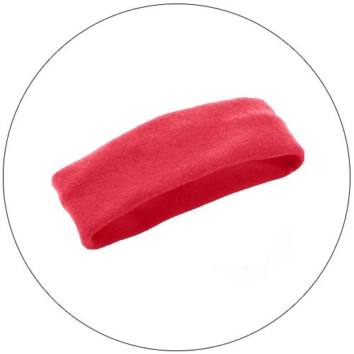 Soft Stretchable Chill Fleece Headband / Earband - Color: Red