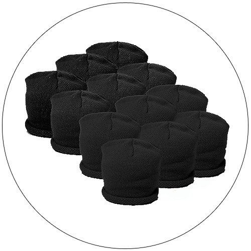 1 Dozen Classic Knit Caps - Color: Black - Junior / Youth for Perfect Fit.