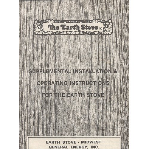 Original 1976 The Earth Stove Installation & Operating Instructions