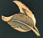 Textured Copper Leaf Brooch BRO2026