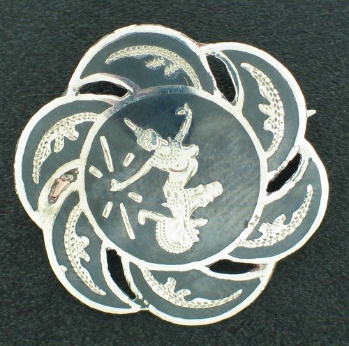Vintage Signed SIAM Sterling Pin Sbro2002