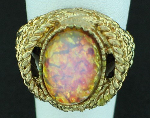 Pink Foil Stone Costume Ring Rin2007