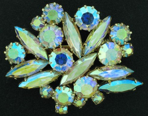 Glimmering Aurora Borealis Abstract Design Brooch Bro2200