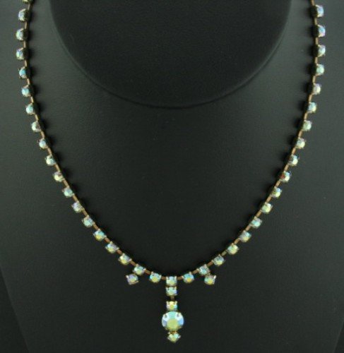 Stunning Amber Colored Aurora Borealis Choker Nec2061