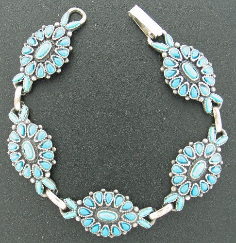 Florenta California South Western Style Bracelet with Faux Turquoise Bra2006