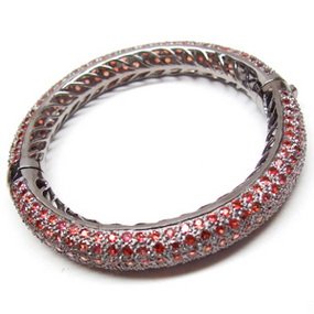 W@W!!! 925 Sterling Silver Black Color Plated Bangle