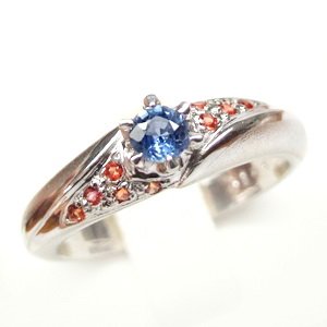 925 Sterling Silver Ring With Natural Fancy Sapphire