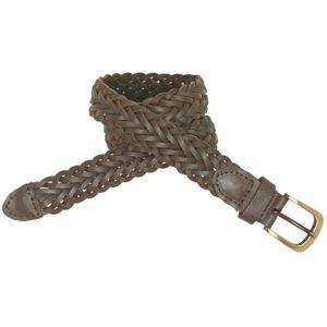 Braided leather belt