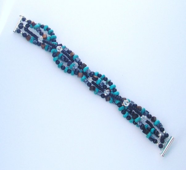 Midnight Ocean Mutli Strand Bracelet