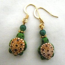 Peruvian Clay Turtle Earrings