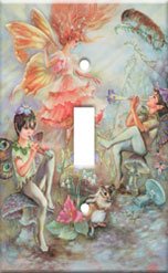 Musical Fairies Single Switchplate New Handcrafted USA