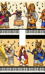 Musical Dogs Single Switchplate Cover Handcrafted USA