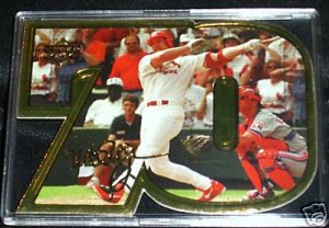 MARK MCGWIRE 22 kt GOLD CARD 70th Homerun Record.