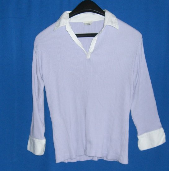Cherokee Lavender Knitted Collar Top Misses