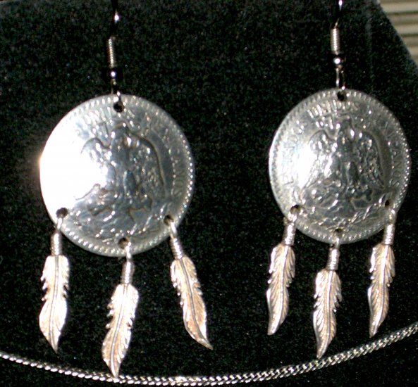 Collectors Lot 1919 Mexican 50 Centavos Custom Earrings 0.72% Silver