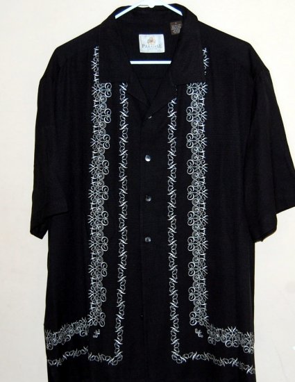 Mens Paradise Short Sleeve Silk Shirt NWOT
