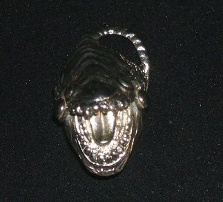 Gothic Full Finger Silver Tone Lizard Ring