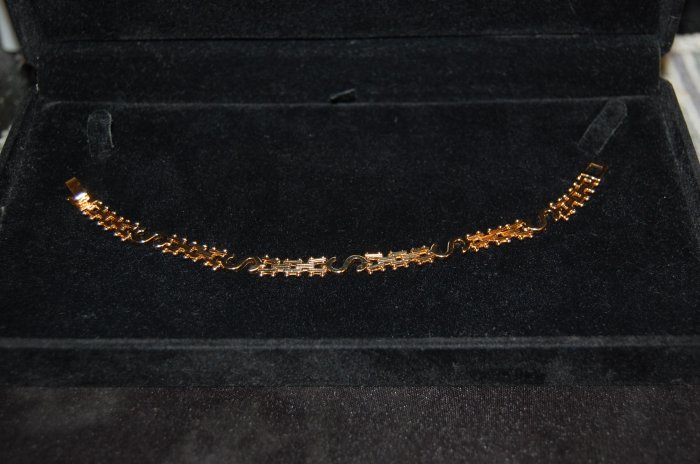 Gold Over Silver Vermeil 7 1/2 inch Bracelet New