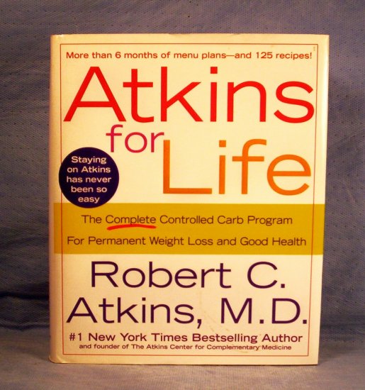 Atkins for Life, Robert C. Atkins M.D., FREE SHIPPING
