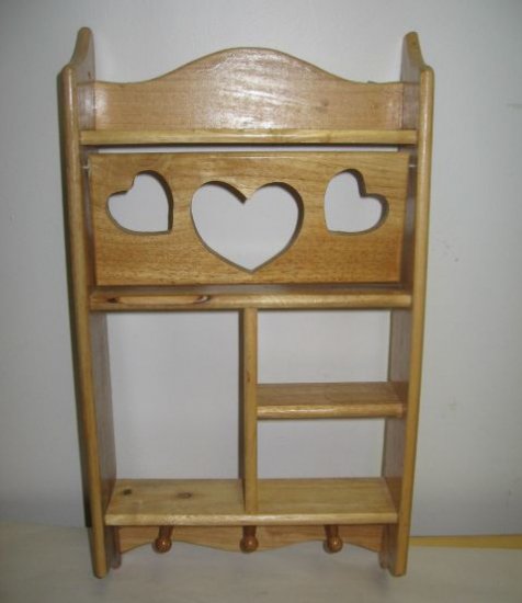 Wooden Wall Sadow Box with Pegs