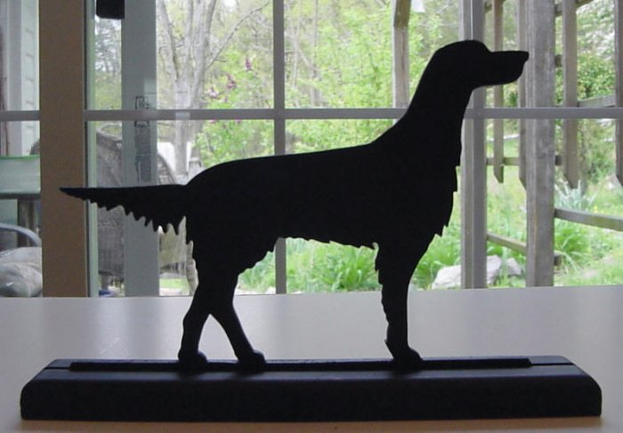 English Setter Dog Hand-cut Decorative Wood Silhouette