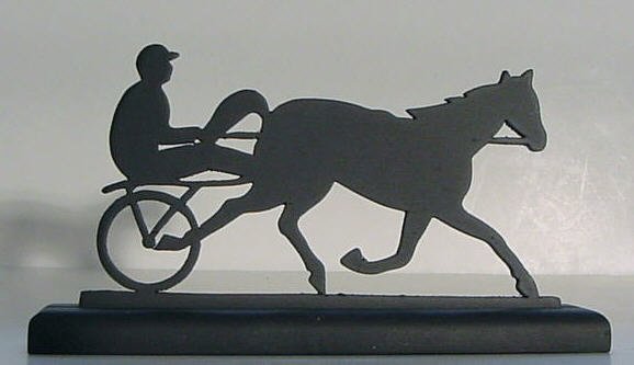 Harness Racer Hand-cut Wood Decorative Silhouette Gift