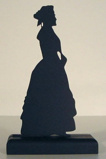 Demure Young Lady Decorative Wood Silhouette A Nice Gift