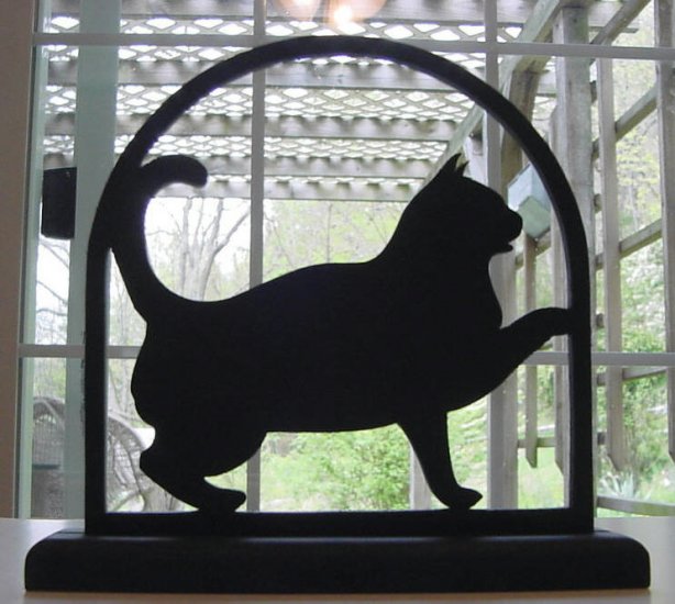 Playful Cat Wood Decorative Silhouette Great Gift Item