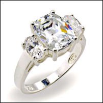 3.0 CT Platinum Rhodium Ring