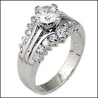 1.5 CT Platinum Rhodium Ring