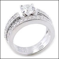 1.5 CT Platinum Rhodium Ring