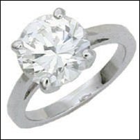 2.0 CT Platinum Rhodium Ring