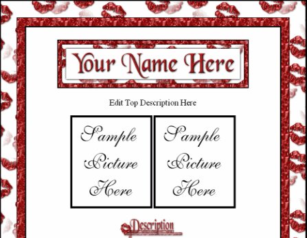 Auction Template Sexy Deep Red Lips