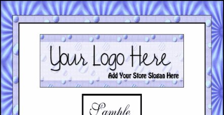 Auction Template Blue Fan & Dot