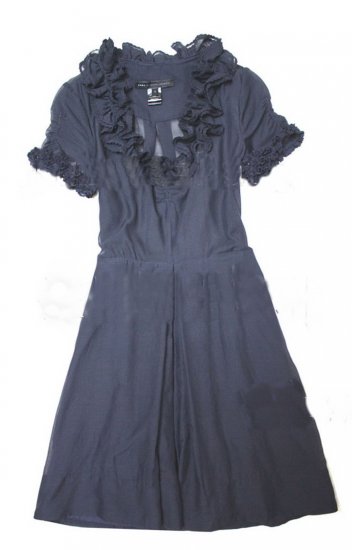 marc by marc jacobs navy lace sleeve dress 2#