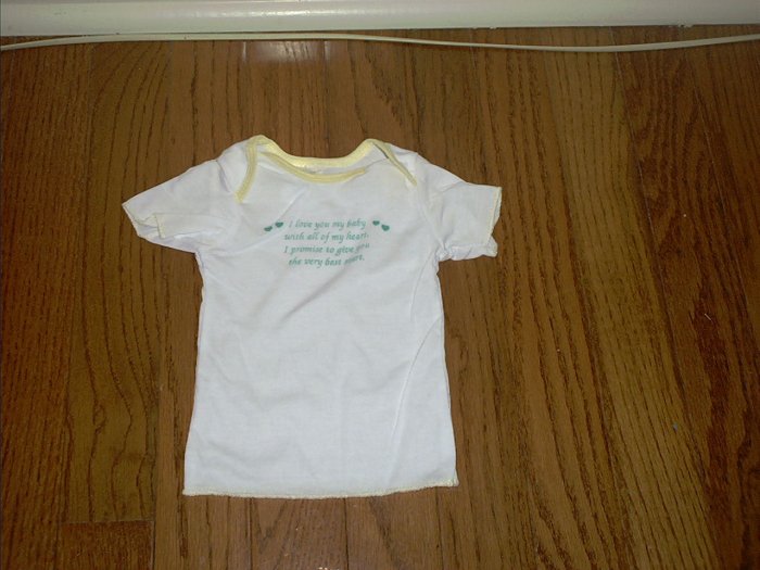 I LOVE YOU MY BABY PREEMIE or NEWBORN T-SHIRT NEW! FOR REBORNS!