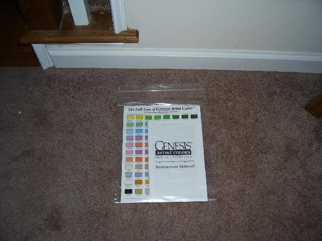 Genesis Heat Set Paints COLOR CHART & INSTRUCTION MANUAL PLUS COLOR INFO FLYER NEW!