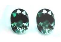 2 nice green-blue multi color sapphire, oval facet cuts with FREE,GLOBAL SHIPPING.