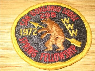 RARE Boy Scouts bsa oa lodge 298 SAN GORGONIO PATCH
