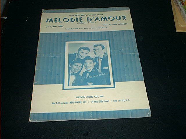 THE AMES BROTHERS MELODIE D'AMOUR THE SHOO SHOO LITTLE BIRD SONG FROM 1957